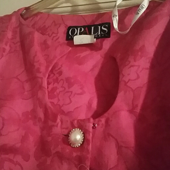 Opals by Frank Hann Pink Floral Suit Skirt NWT Sz - Picture 2 of 3